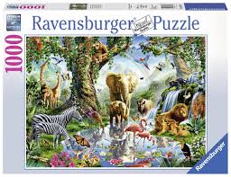 JIGSAW RAVENSBURGER - ADVENTURES IN THE JUNGLE 1000PCS