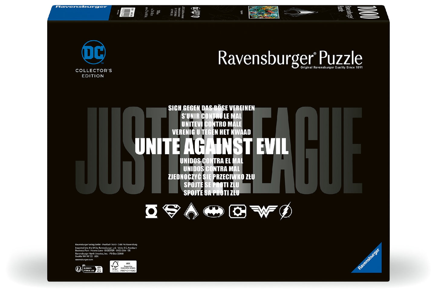 JIGSAW RAVENSBURGER - AQUAMAN COLLECTORS EDITION 1000PCS