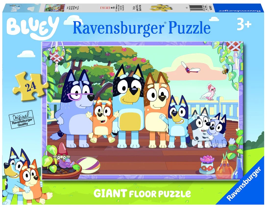 RAVENSBURGER JIGSAW - BLUEY FAMILY TIME GIANT FLOOR PUZZLE 24P