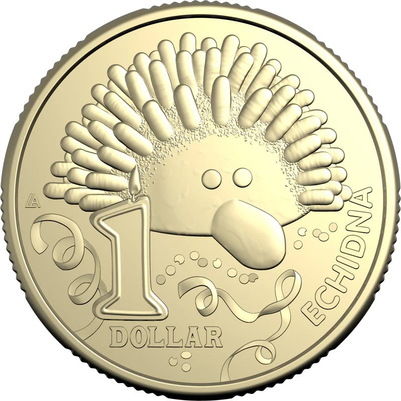 AWW Birthday Cake Echidna 2025 $1 Uncirculated Coin in Card