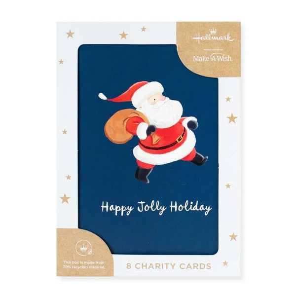 CHRISTMAS BOXED CARDS SANTA BAG