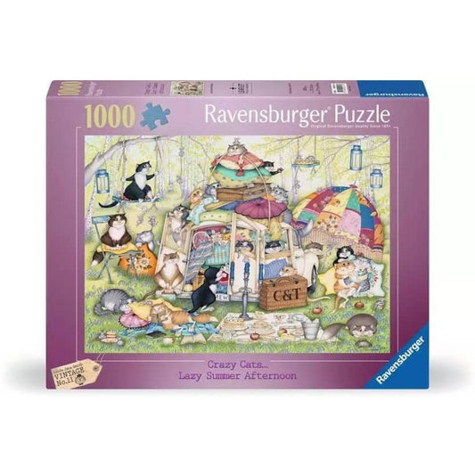 RAVENSBURGER JIGSAW - CRAZY CATS LAZY SUMMER AFTERNOON 