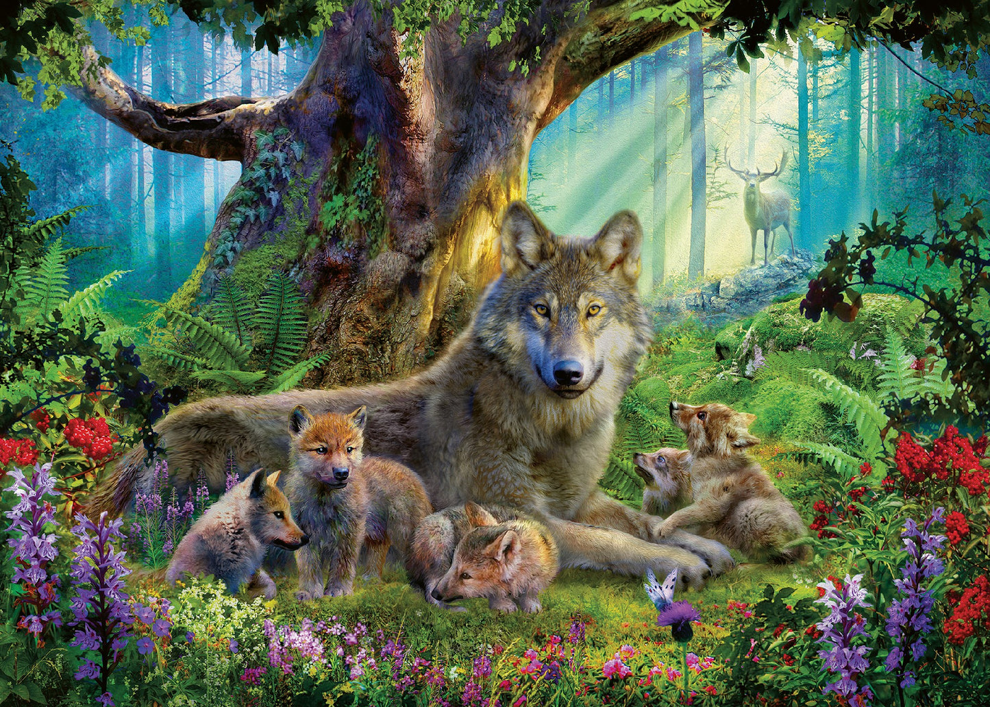 JIGSAW RAVENSBURGER - FAMILY WOLVES 1000PCS