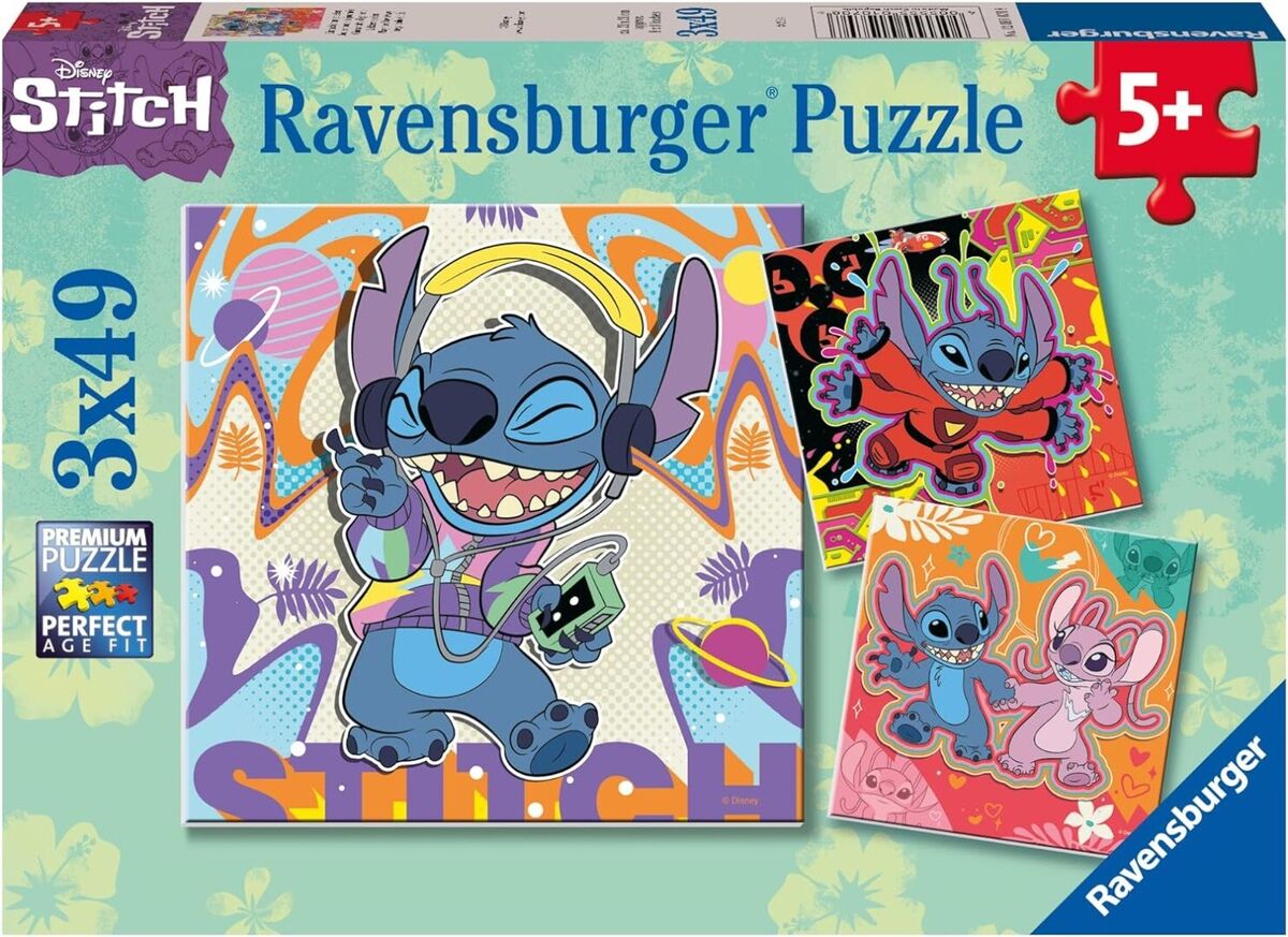 RAVENSBURGER JIGSAW - DISNEY STITCH 3x49P