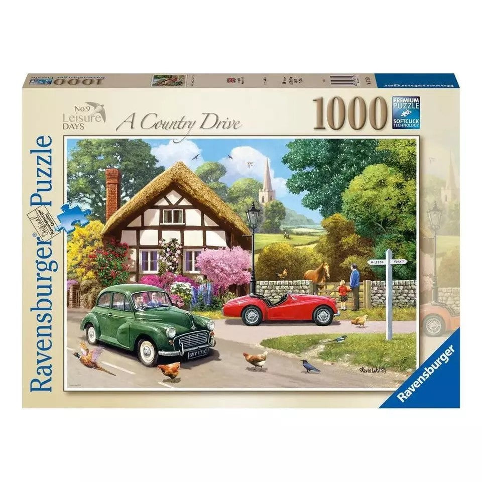 JIGSAW RAVENSBURGER - LEISURE DAYS NO09 A COUNTRY DRIVE 1000PCS