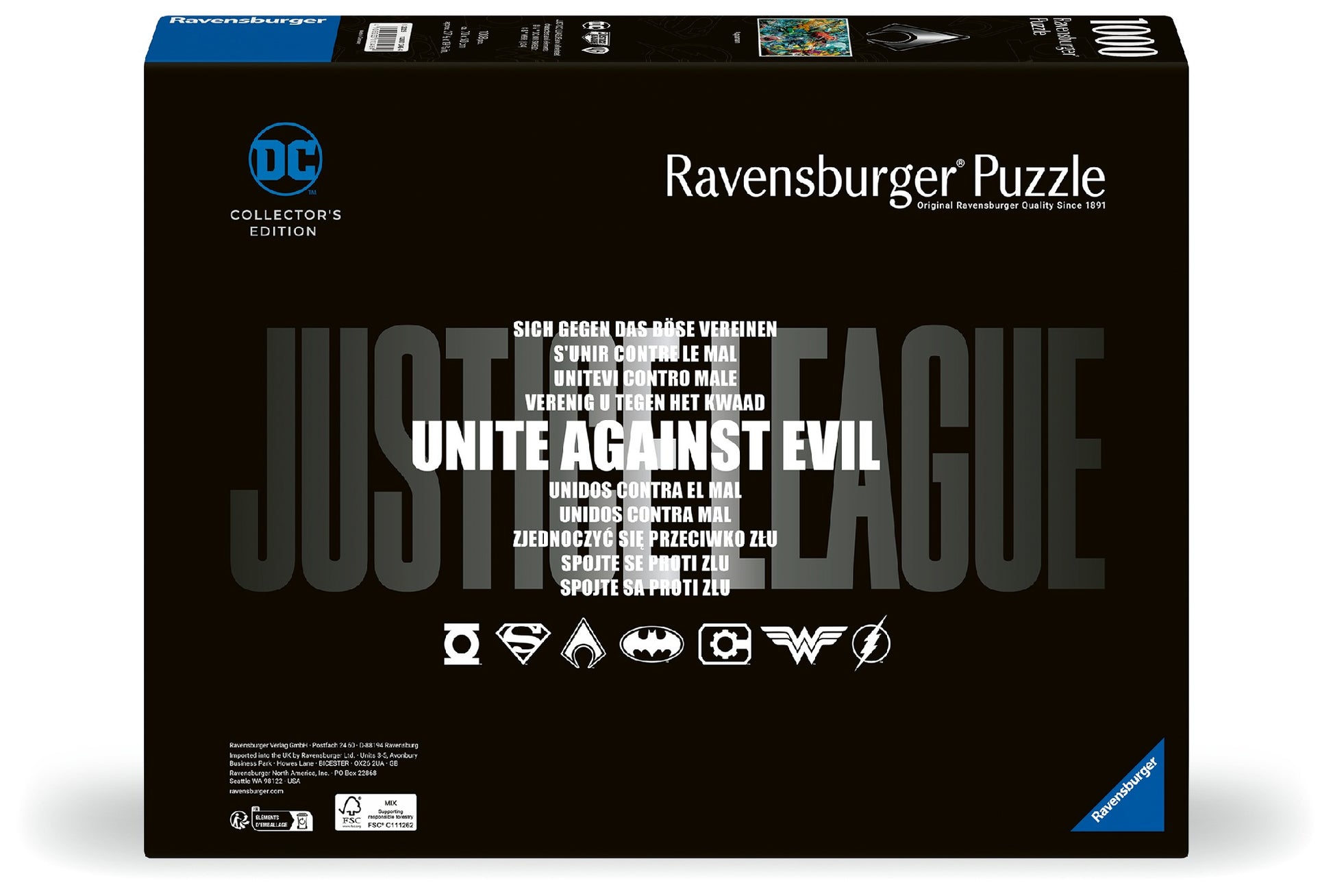 JIGSAW RAVENSBURGER - AQUAMAN COLLECTORS EDITION 1000PCS