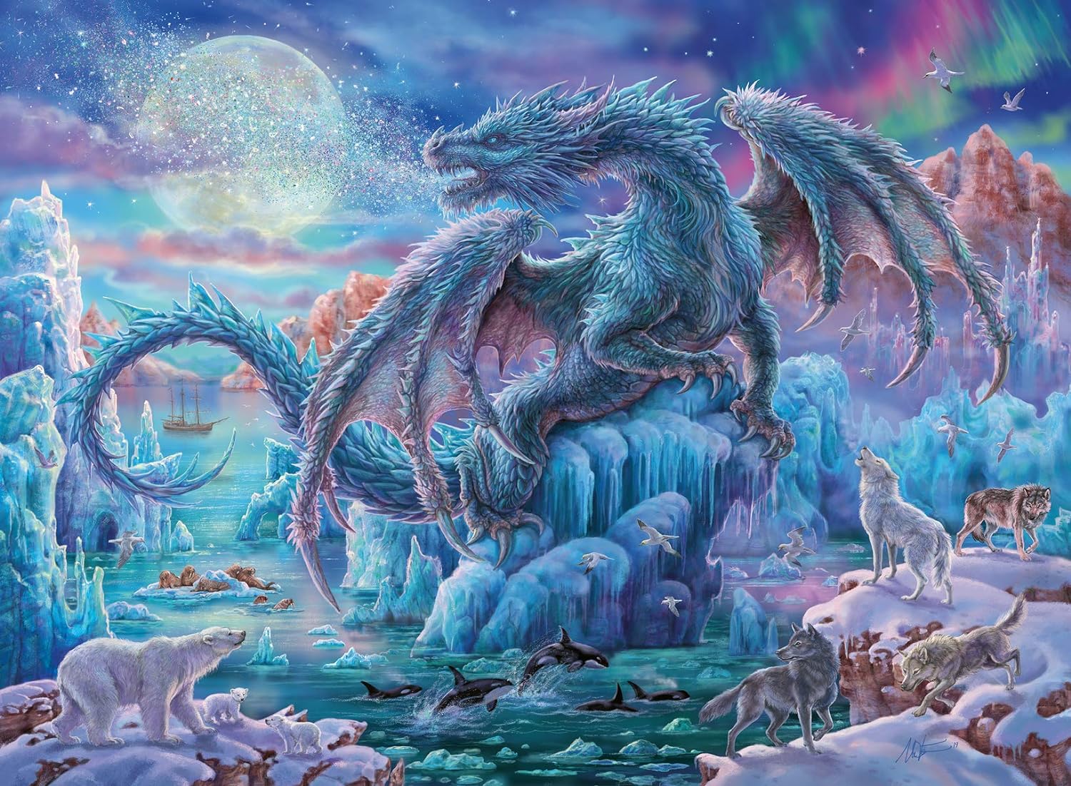 JIGSAW RAVENSBURGER - MYSTICAL DRAGONS 500PC