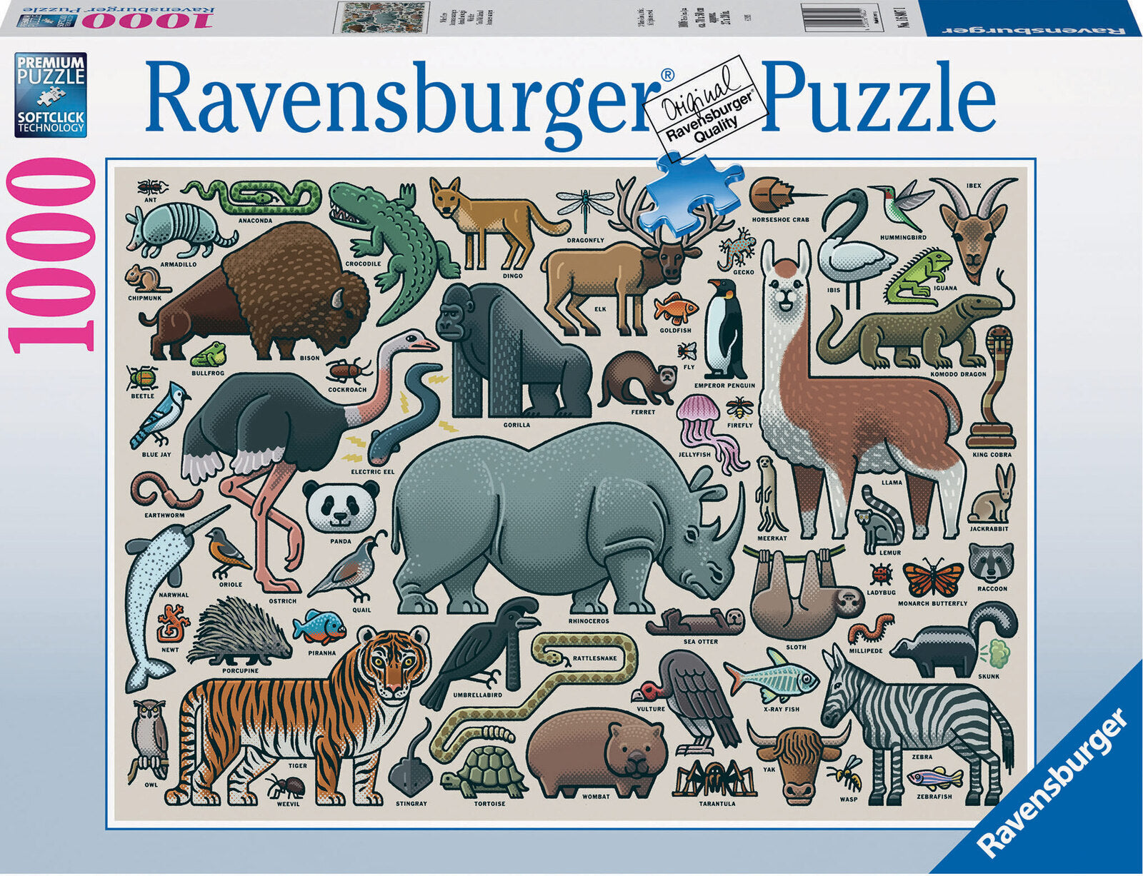 JIGSAW RAVENSBURGER - YOU WILD ANIMAL 1000PC