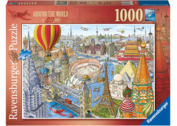 JIGSAW RAVENSBURGER - AROUND THE WORLD IN 80 DAYS 1000PC