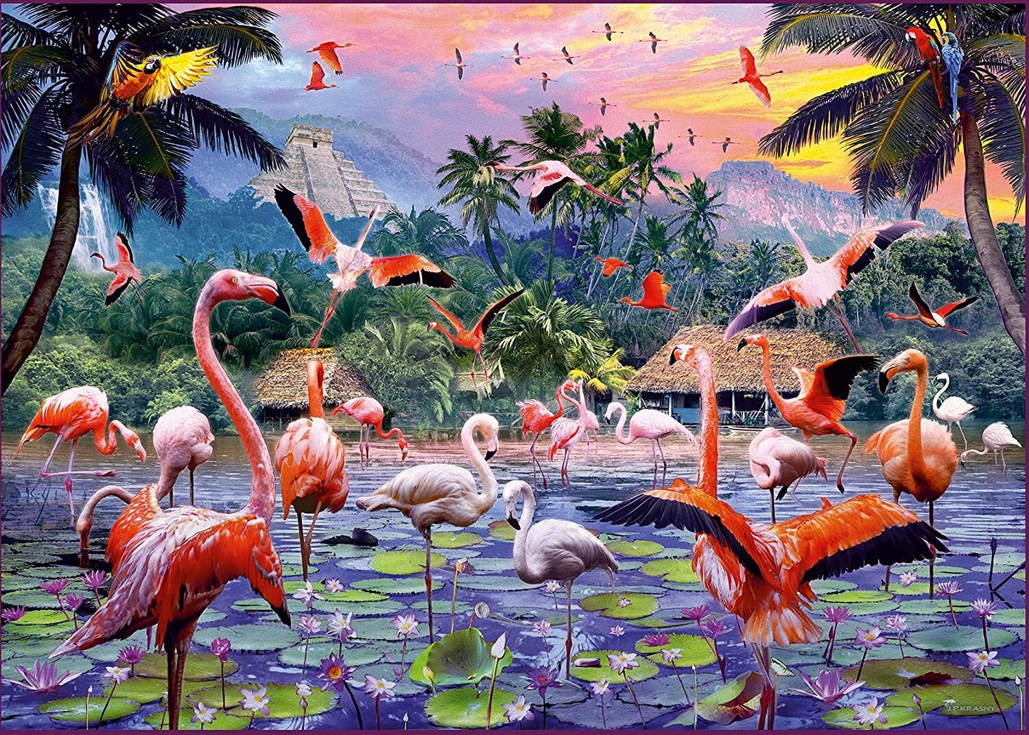 JIGSAW RAVENSBURGER - PINK FLAMINGOS