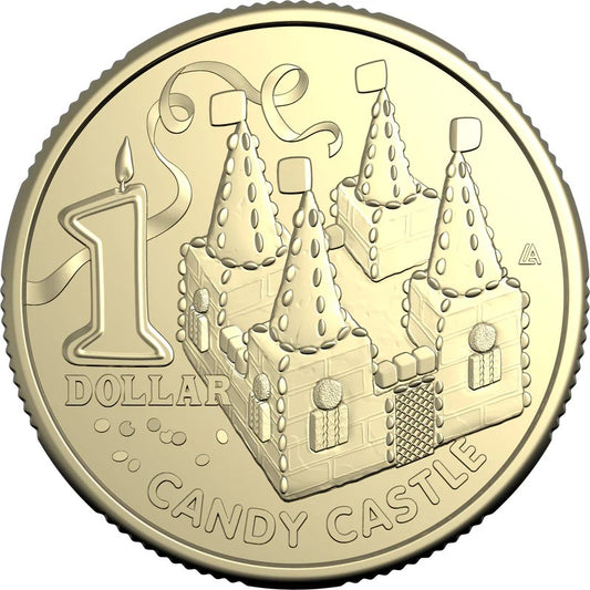 AWW Birthday Cake Candy Castle 2025 $1 Uncirculated Coin in Card