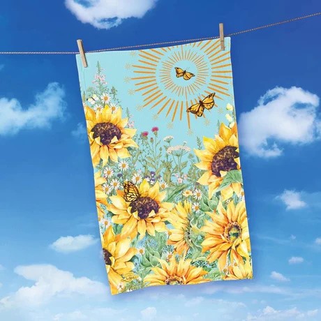 COTTON TEA TOWEL 45X70CM FIELDS OF GOLD