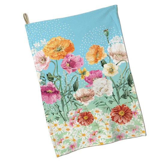 COTTON TEA TOWEL 45X70CM SUMMER POPPIES