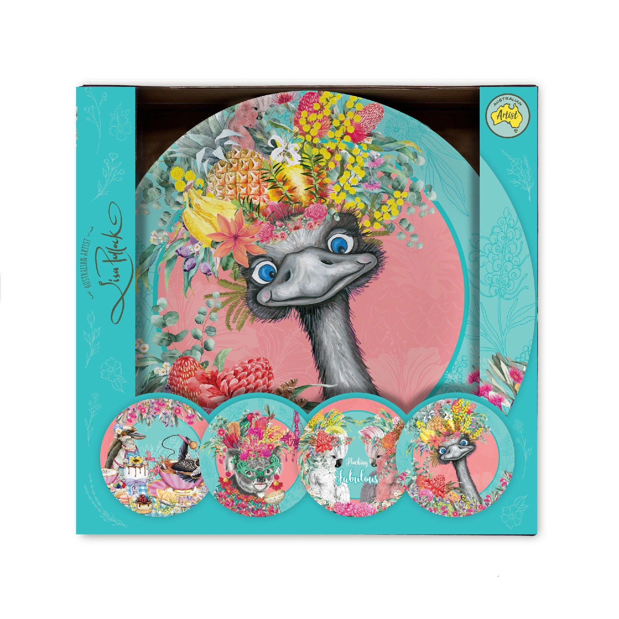 ALFRESCO PLATES SET AUSSIE ANIMALS