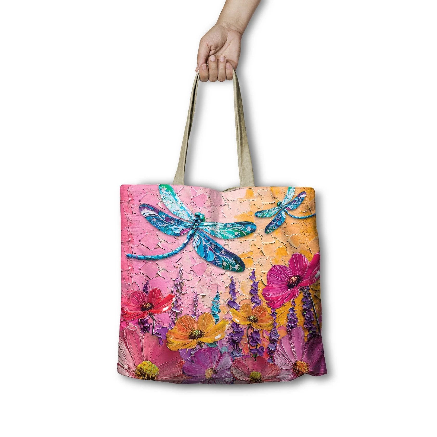 REUSABLE SHOPPING BAG PLAYFUL DRAGONFLY