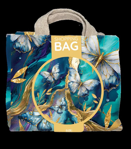 REUSABLE SHOPPING BAG - TRANQUIL BUTTERFLIES