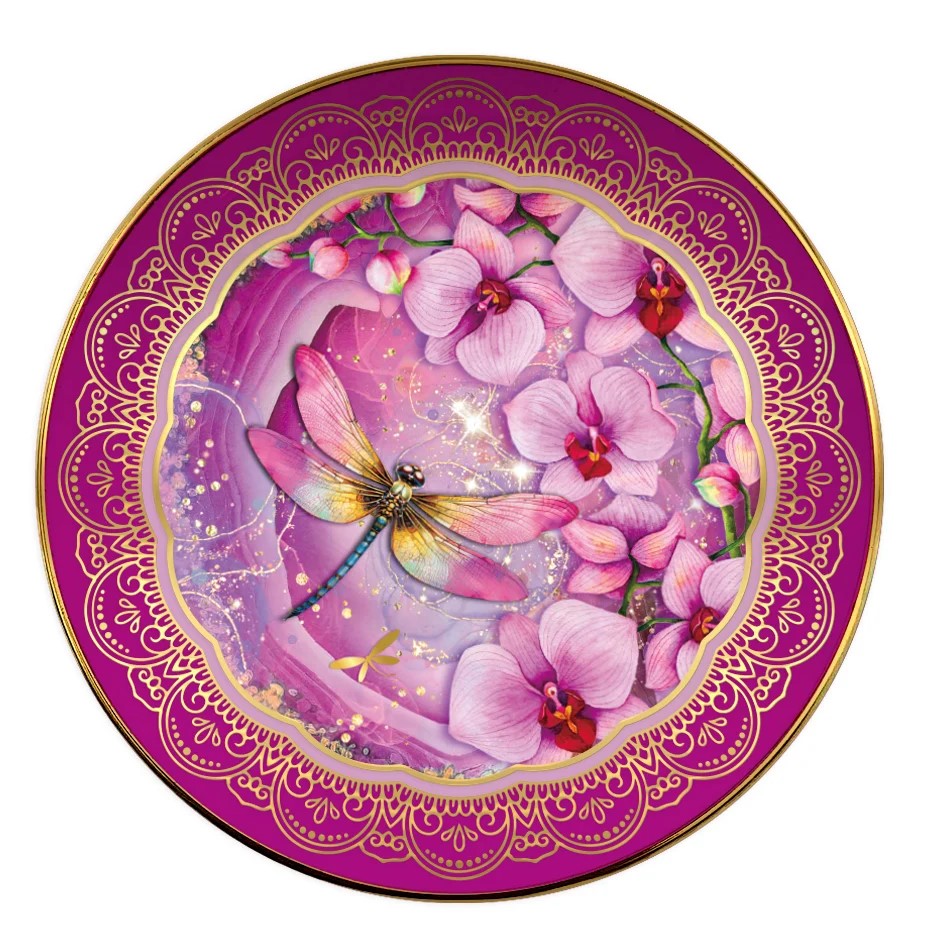 CERAMIC TRINKET DISH - FUCHSIA ORCHID