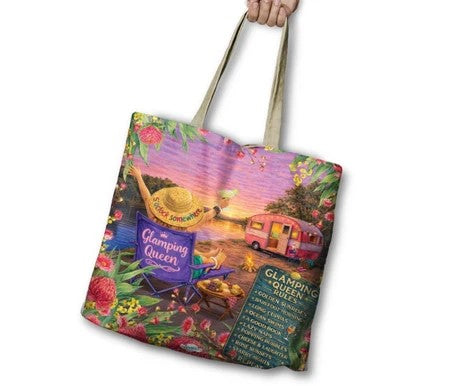 RESUSABLE SHOPPING BAG - GLAMPING QUEEN 