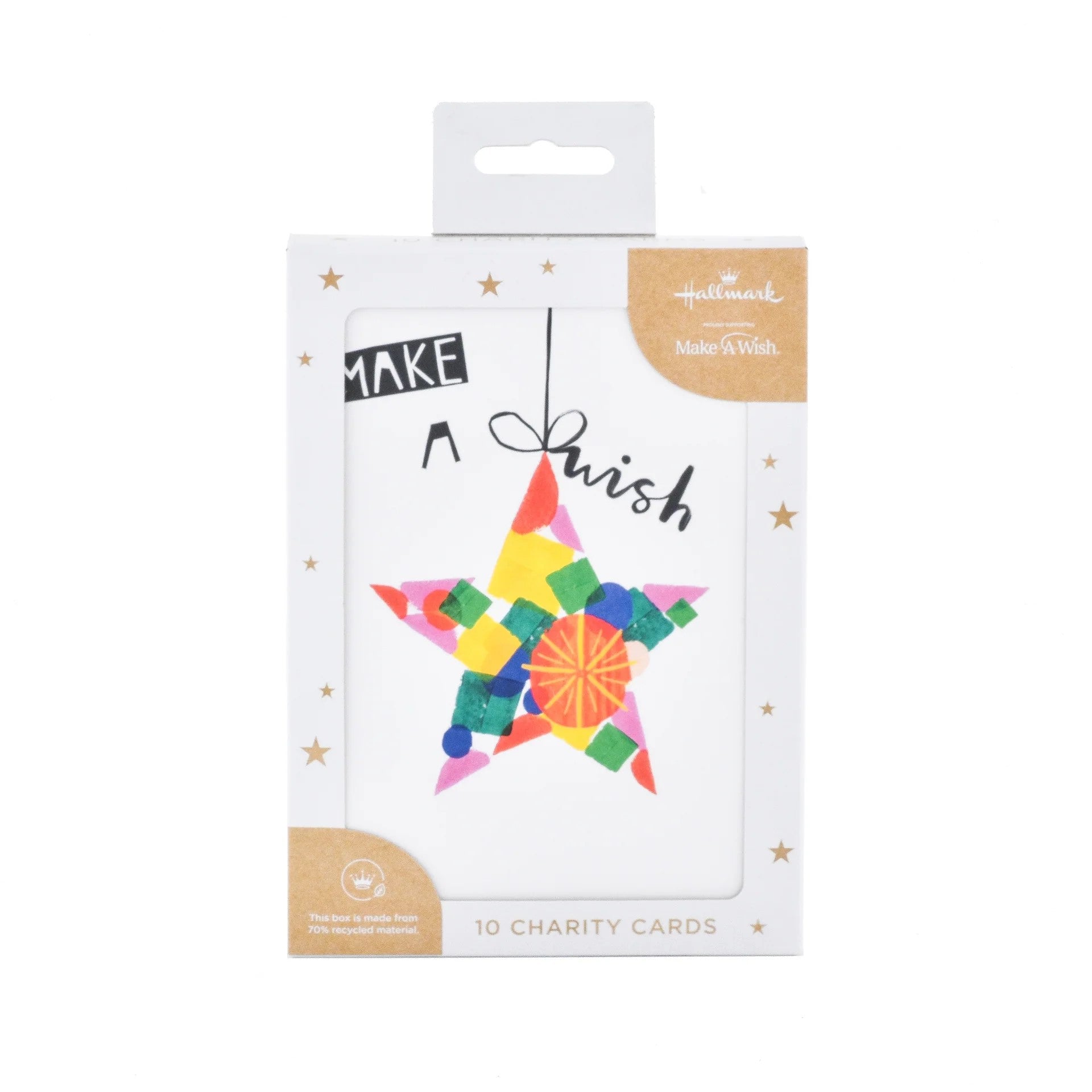 CHRISTMAS BOXED CARDS COLOURFUL STAR 