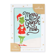 CHRISTMAS BOXED CARDS MERRY GRINCH MAS