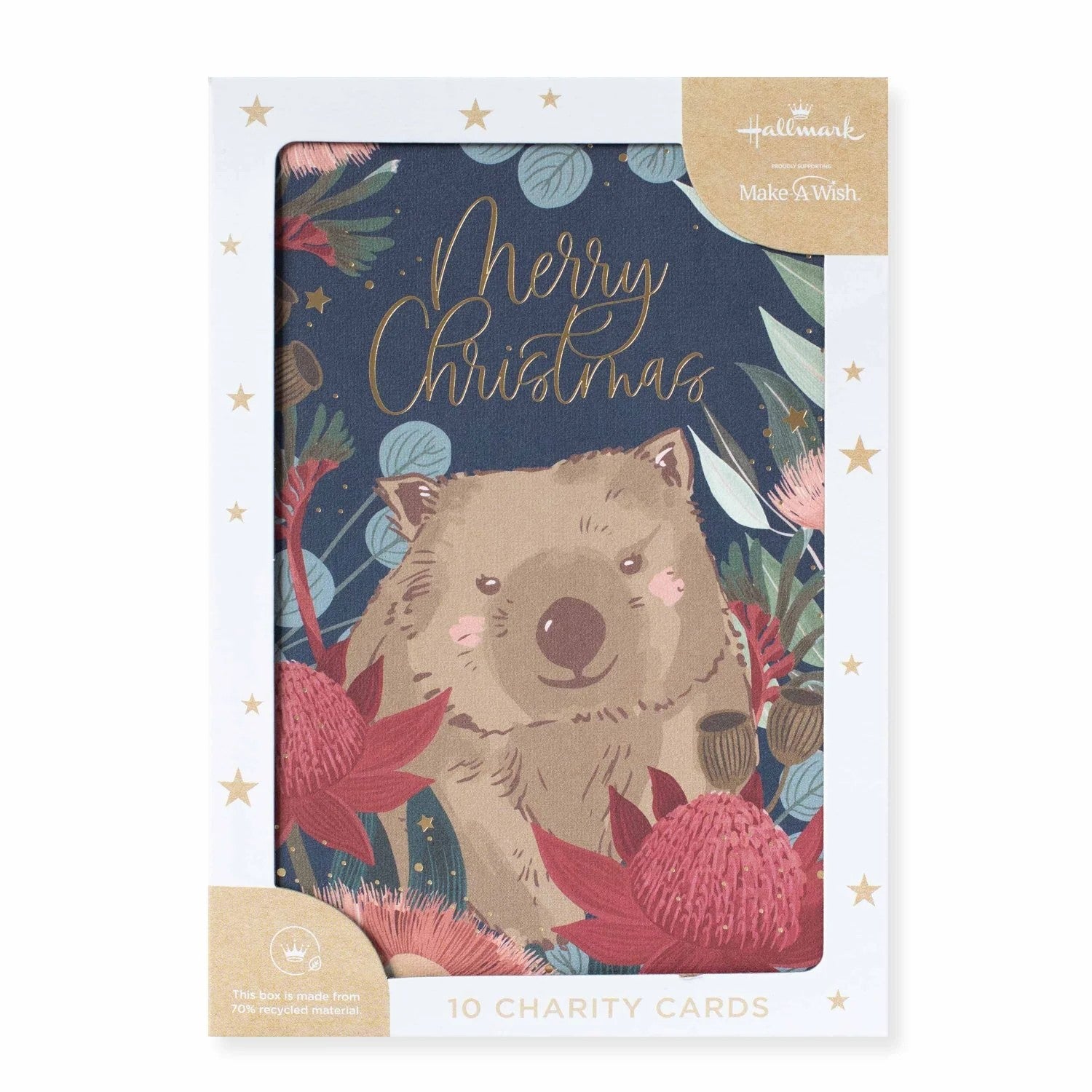CHRISTMAS BOXED AUSTRALN WOMBAT N ROO CARDS