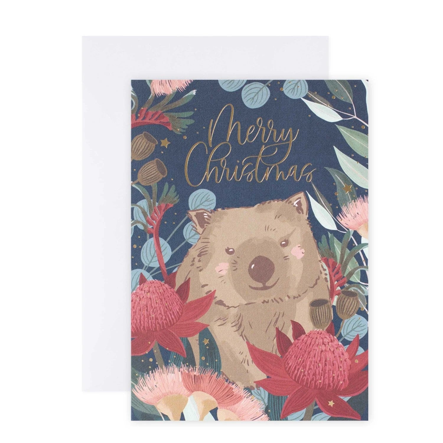 CHRISTMAS BOXED AUSTRALN WOMBAT N ROO CARDS