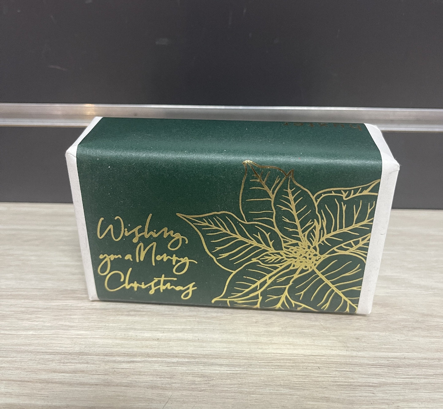 HUXTER SOAP - POINSETTIA 'WISHING YOU A MERRY CHRISTMAS GOLD FOIL