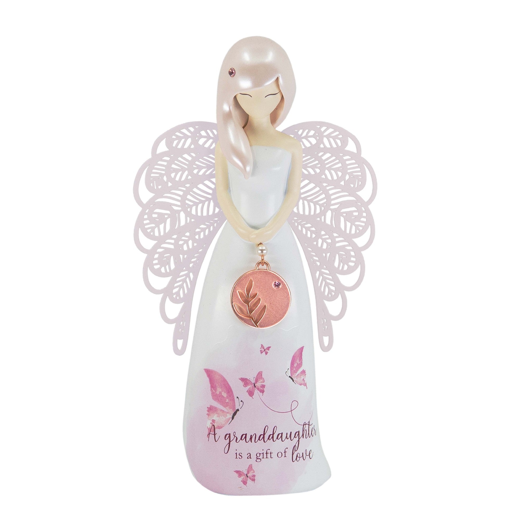 YOU ARE AN ANGEL FIGURINE 155MM GRANDDAUGHTER PINK