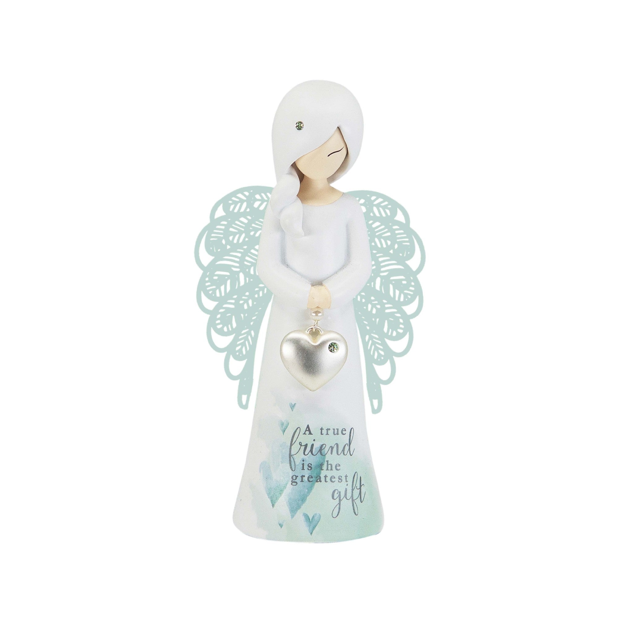 YOU ARE AN ANGEL FIGURINE 125MM A TRUE FRIEND GREEN