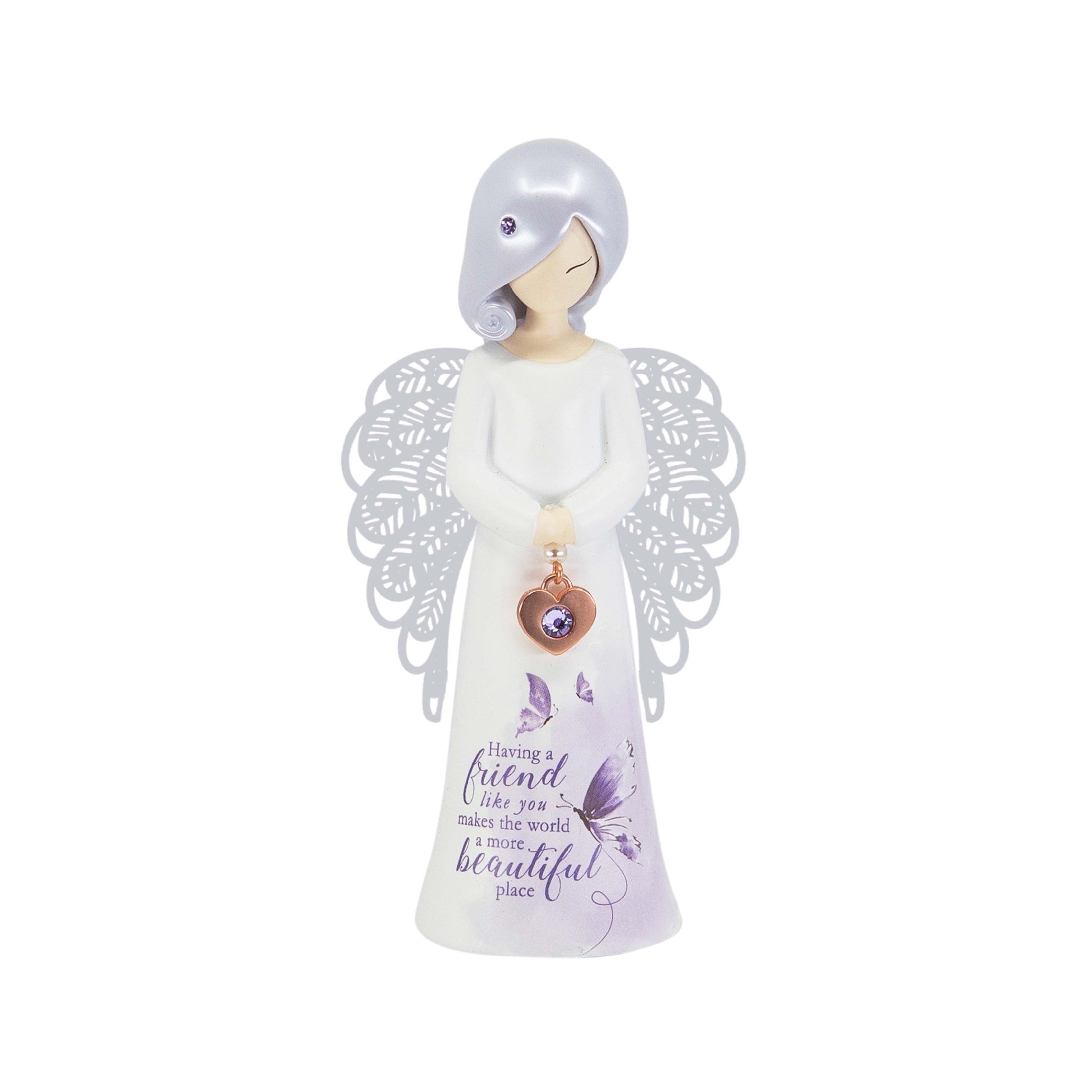 YOU ARE AN ANGEL FIGURINE 125MM FRIEND LIKE YOU PURPLE